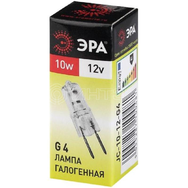 Лампа галогенная G4-JC-10W-12V ЭРА C0027367 изображение, фото