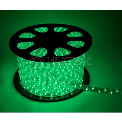 Шнур светодиодный Дюралайт 2W 1.8Вт/м IP65 220В d13мм постоянное свечение зел. (уп.100м) КОСМОС KOC-DL-2W13-G изображение, фото