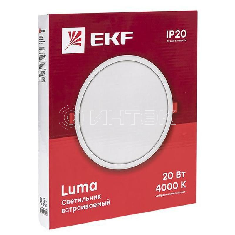 Светильник светодиодный ДВО 1009 20Вт 4000К IP20 встраив. Basic EKF DLL-1009-20-4000 изображение, фото