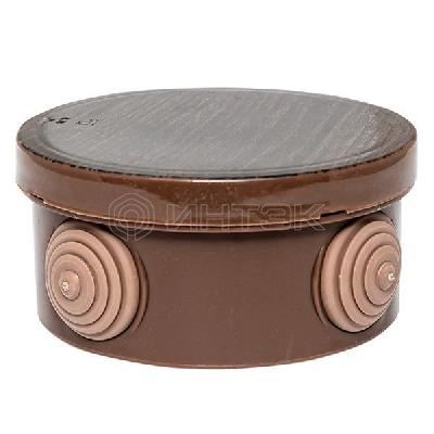 Коробка распаячная КМР-040-039 с крышкой 85х40 4 мембранных ввода IP54 темн. дерево PROxima EKF plc-kmr-040-039-t изображение, фото