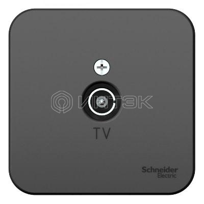 Розетка телевизионная TV ОП Blanca коннектор с изолир. пластиной антрацит  Systeme Electric BLNTA000016 изображение, фото