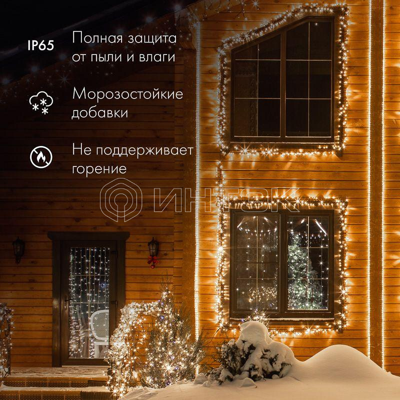 Шнур светодиодный Дюралайт чейзинг 3Вт 24LED/м Эконом бел. (уп.100м) Neon-Night 121-325-4 изображение, фото