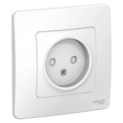 Розетка 1-м СП Blanca 16А IP20 250В без заземл. защ. шторки бел. Systeme Electric BLNRS000111 изображение, фото