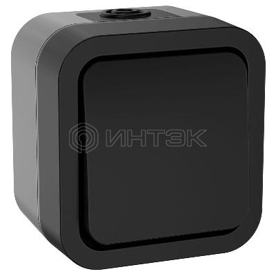 Выключатель кнопочный 1-кл. ОП TORS TS110 10А IP55 графит IEK TS-V14-0-10-55-K53 изображение, фото