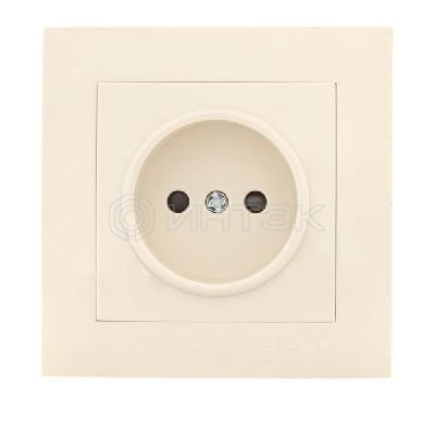 Розетка 1-м СП Валенсия 10А IP20 без заземл. защ. шторки крем. PROxima EKF EWR10-022-20 изображение, фото
