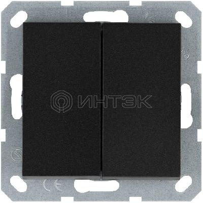 Кнопка 2-кл. 10А IP20 с переключающим контактом механизм антрацит Jasmart G3020B изображение, фото