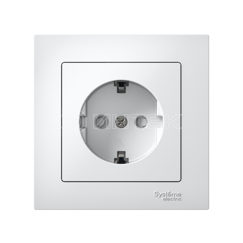Розетка AtlasDesign 16А с заземл. защ. шторки быстрозажим. клем. в сборе бел. Systeme Electric ATN000144S изображение, фото