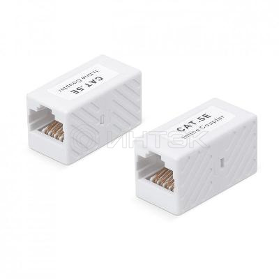 Адаптер проходной RJ45-RJ45 (8P8C) кат.5E неэкранир. WR-CA-8P8C-C5E бел. WRline 505223 изображение, фото