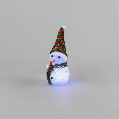 Фигура светодиодная "Снеговик" 17см 1LED RGB 0.1Вт IP20 Neon-Night 513-018 изображение, фото