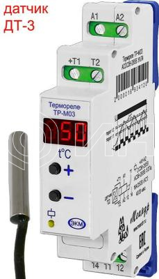 Реле контроля температуры ТР-М03 ACDC36-265В УХЛ4 с датчиком ТД-3 стандарт Меандр A8302-16934182 изображение, фото