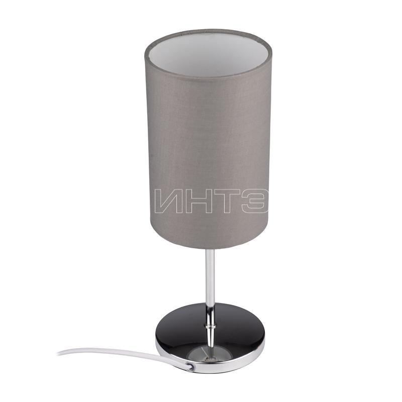 Светильник настольный JH3-01-gy E14 IP20 110х110х310мм метал.; ткань; PVC-пластик сер. JazzWay 5062368 изображение, фото