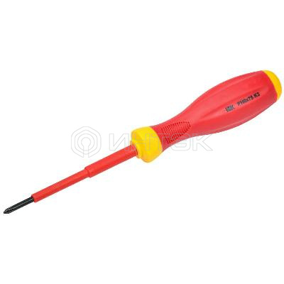 Отвертка диэлектрическая крестовая PH0х75 K3 1000В ARMA2L 3 IEK A2L3-SC30-K3-PH-00-075 купить