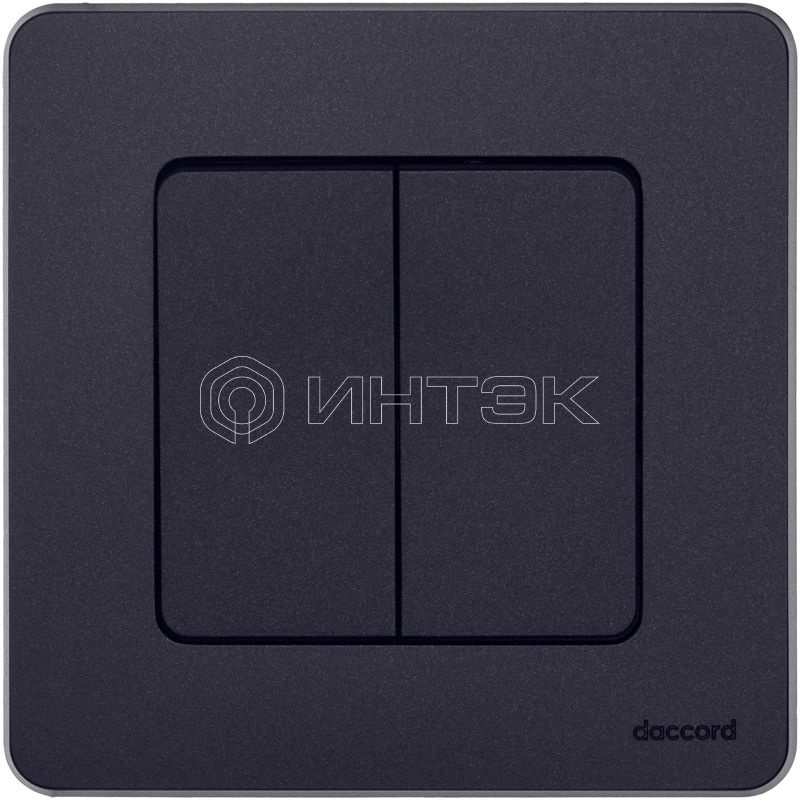 Выключатель 2-кл. Inspiria 10А IP20 250В 10AX механизм антрацит IEK 673623 изображение, фото