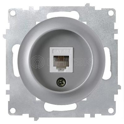 Розетка компьютерная 1-м СП Florence RJ45 кат.5E механизм сер. (1E20701302) OneKeyElectro 2172839 изображение, фото