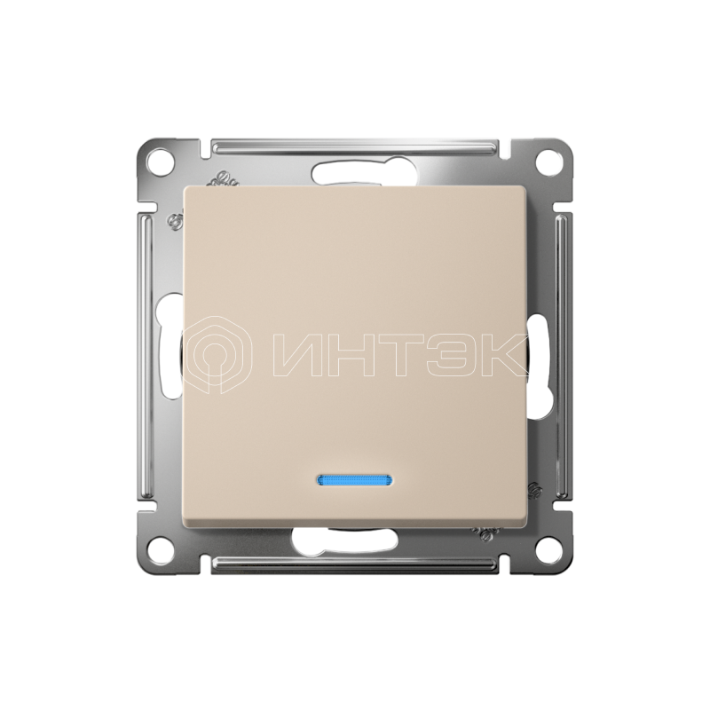 Выключатель 1-кл. AtlasDesign с подсветкой (сх.1а) 10AX мех. песочн.  Systeme Electric ATN001213 изображение, фото