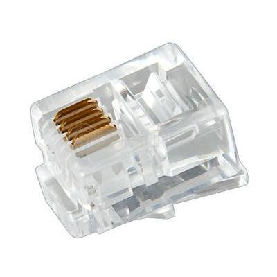 Разъем телефонный RJ-14 6P4C (уп.100шт) Rexant 05-1012 изображение, фото
