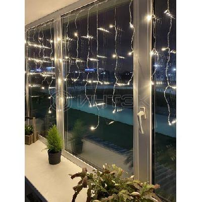 Гирлянда светодиодная "Бахрома" 2мх1м 62LED 24В IP44( без трансформатора Б0041911) тепл. свет ЭРА Б0041907 изображение, фото