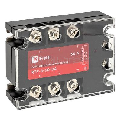 Реле твердотельное трехфазное RTP-60-DA PROxima EKF rtp-3-60-da изображение, фото