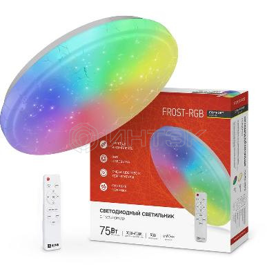 Светильник светодиодный COMFORT FROST-RGB 75Вт 3000-6500К 4400лм 230В 495х85мм с пультом ДУ IN HOME 4690612044644 изображение, фото