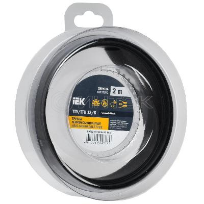 Трубка термоусадочная ТТУ нг-LS 12/6 черн. (уп.2м) IEK UDR12-012-006-002-K02-T изображение, фото