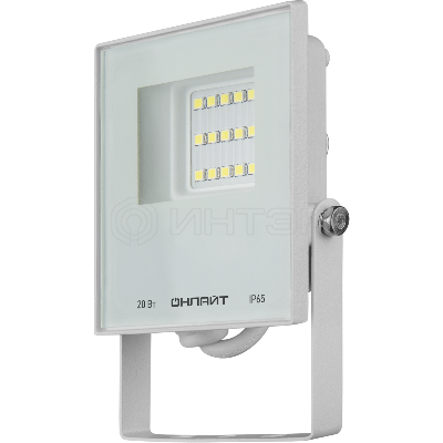 Прожектор светодиодный 90 133 OFL-20-6K-WH-IP65-LED 20Вт 6000К IP65 1600лм бел. ОНЛАЙТ 90133 изображение, фото