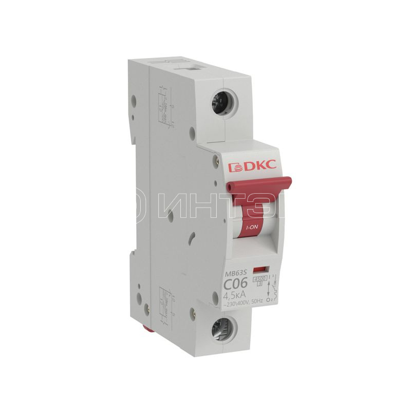Выключатель автоматический модульный 1п C 6А 4.5кА MB63 YON MB63S-1PC06 изображение, фото