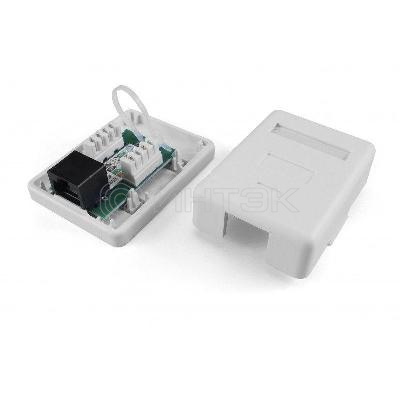 Розетка компьютерная 1-м ОП SB1-1-8P8C-C6-WH RJ45 (8P8C) кат.6 Dual IDC Hyperline 430232 изображение, фото