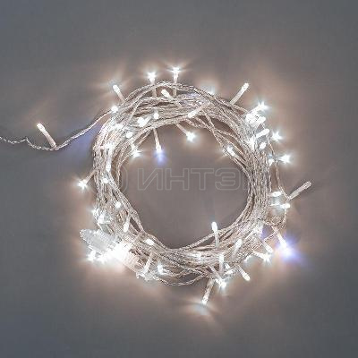 Гирлянда светодиодная "Нить" 10м 75LED бел. 1.7Вт 230В IP44 эффект мерцания провод прозр. Neon-Night 305-525 изображение, фото