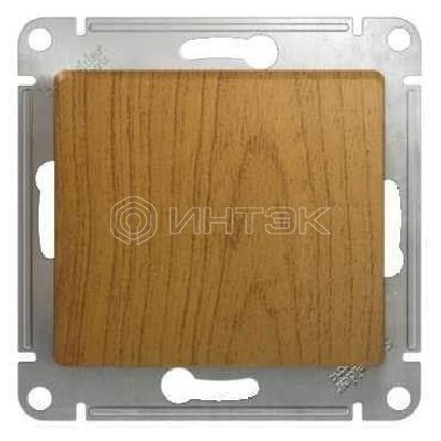 Кнопка нажимная 1-кл. СП Glossa 10А IP20 (сх. 1) 10AX механизм дерево дуб Systeme Electric GSL000515 изображение, фото