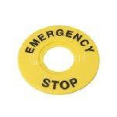 Маркировка для кнопки аварийного останова "Emergency Stop" D60 Systeme Electric SBY9360 изображение, фото