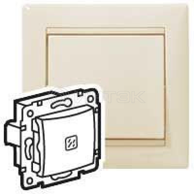 Выключатель 1-кл. СП Valena 10А IP31 с подсветкой механизм сл. кость (DIY-упак.) IEK 695601 изображение, фото