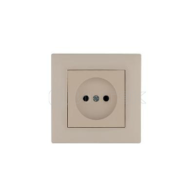 Розетка 1-м Karea RIZZ без заземл. крем Makel 88010022 изображение, фото