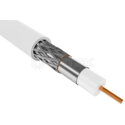 Кабель коаксиальный RG59 CCS 75Ом FPE PVC бел. (100м) GENERICA CC1-R5F1-111-100-G изображение, фото