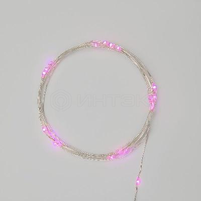 Гирлянда светодиодная "Роса" 2м 20LED роз. 2Вт 4.5В IP20 провод прозр. Neon-Night 303-007 изображение, фото