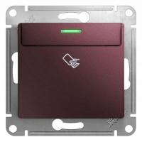Выключатель карточный 1-кл. Glossa (сх. 6) 10AX механизм баклажан. Systeme Electric GSL001169 изображение, фото
