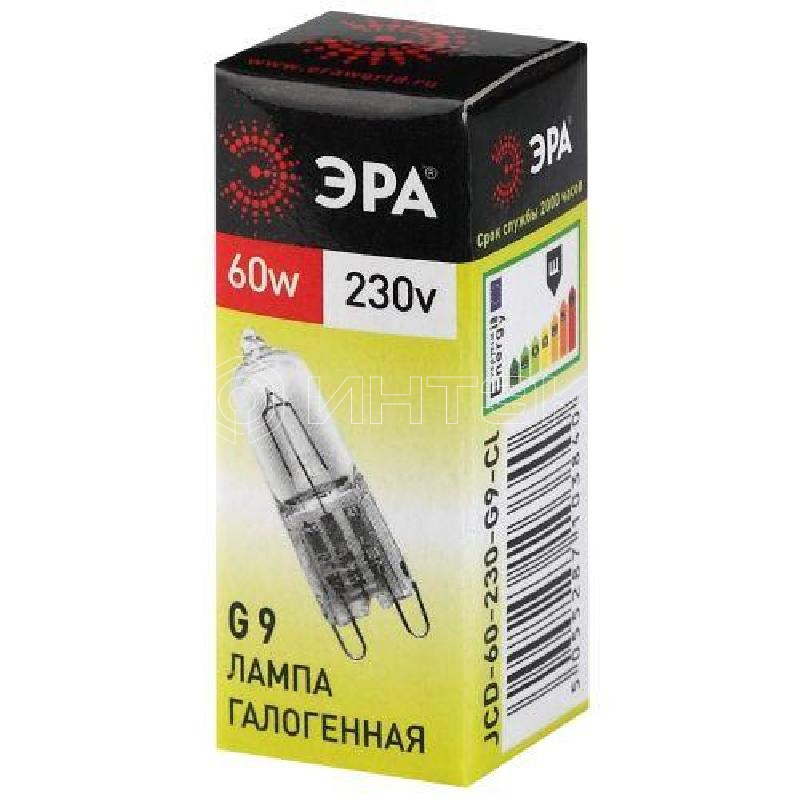 Лампа галогенная G9-JCD-60-230V-Cl 60Вт капсула G9 230В Эра C0027370 изображение, фото