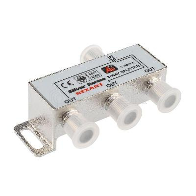 Делитель ТВ "краб" х3+4шт F "BOX" 5-1000 МГц "Silver" Rexant 05-6102 изображение, фото