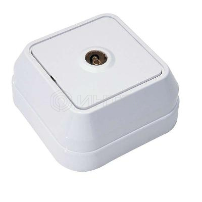 Розетка телевизионная TV 1-м ОП 16А IP20 бел. Makel 45107 изображение, фото