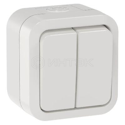 Выключатель проходной 2-кл. ОП TORS TS325 10А IP55 бел. IEK TS-V22-0-10-55-K01 изображение, фото