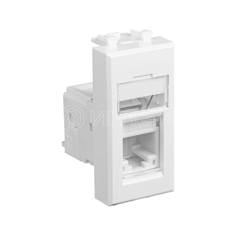 Розетка компьютерная 1мод. Avanti "Белое облако" RJ45 кат.5E модульная DKC 4400461 изображение, фото