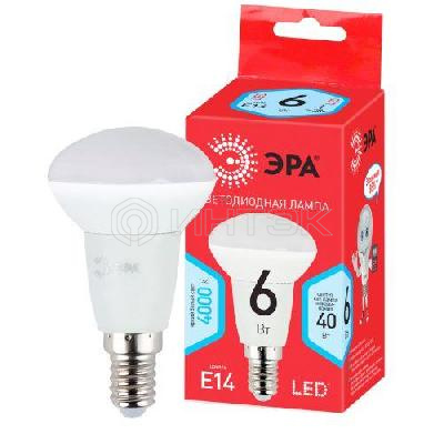 Лампа светодиодная RED LINE LED R50-6W-840-E14 R 6Вт R50 рефлектор 4000К нейтр. бел. E14 Эра Б0050700 изображение, фото