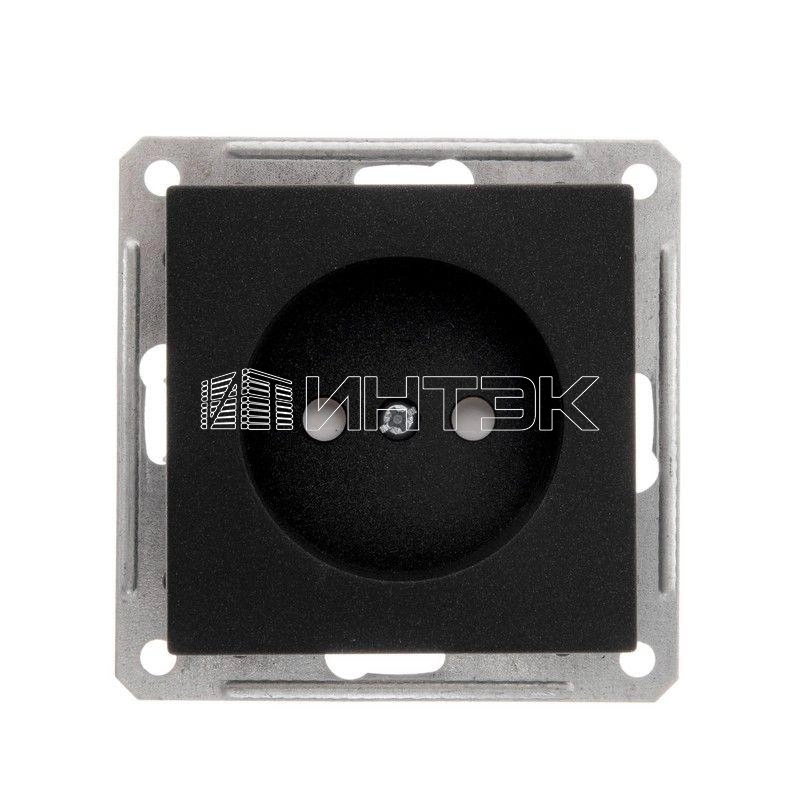 Розетка 1-м СП W59 16А IP20 без заземл. защ. шторки механизм черн. бархат Systeme Electric RS16-151-6-86 изображение, фото