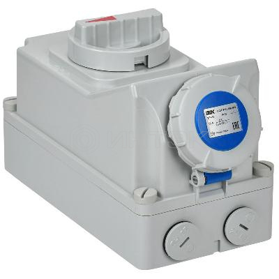 Розетка с мех. блокировкой 16А-6ч 220В 2P+PE ССИ-813 IP67 IEK PSR11-016-3-5-67 изображение, фото