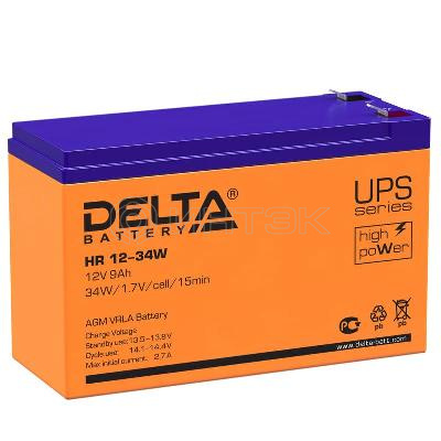 Аккумулятор UPS 12В 9А.ч HR 12-34 W Delta 4614010630004 изображение, фото