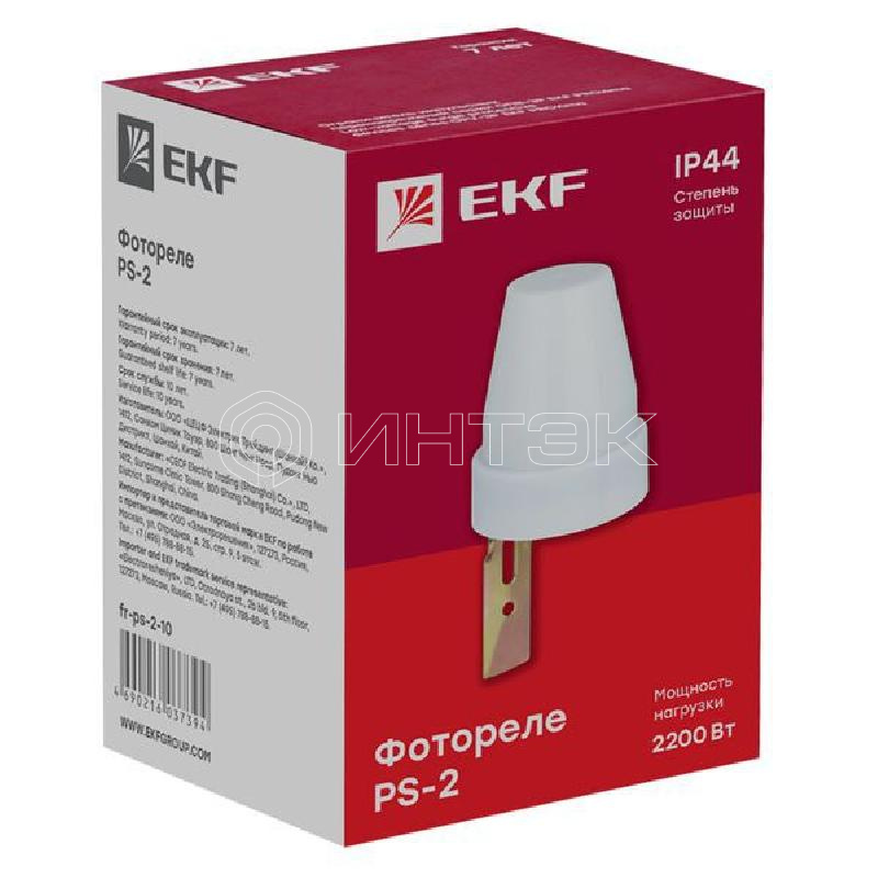 Фотореле PS-2 10А 2200Вт IP44 EKF fr-ps-2-10 изображение, фото