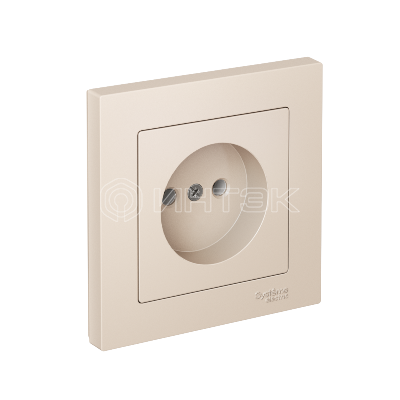 Розетка AtlasDesign 16А без заземл. быстрозажим. клем. в сборе беж. Systeme Electric ATN000240S изображение, фото