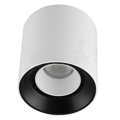 Светильник 10Вт GU5.3 IP20 LED накладной пластик бело-черн./бел. DENKIRS 654426 изображение, фото