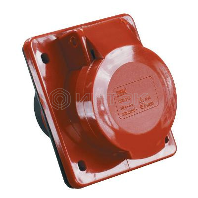 Розетка встраиваемая 16А 3P+E 380В IP44 ССИ-414 IEK PSR42-016-4 изображение, фото