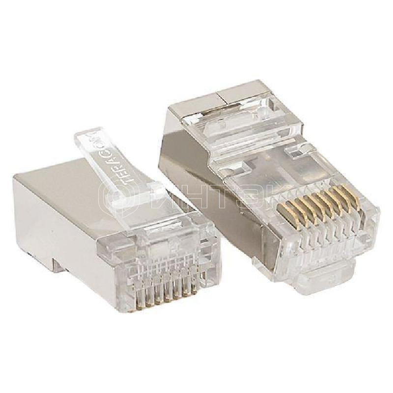 Коннектор RJ45 (8P8C) кат.5E экранир. TERACOM универс. (уп.20шт) EKF TRC-PLUG-5EFTP-20 изображение, фото