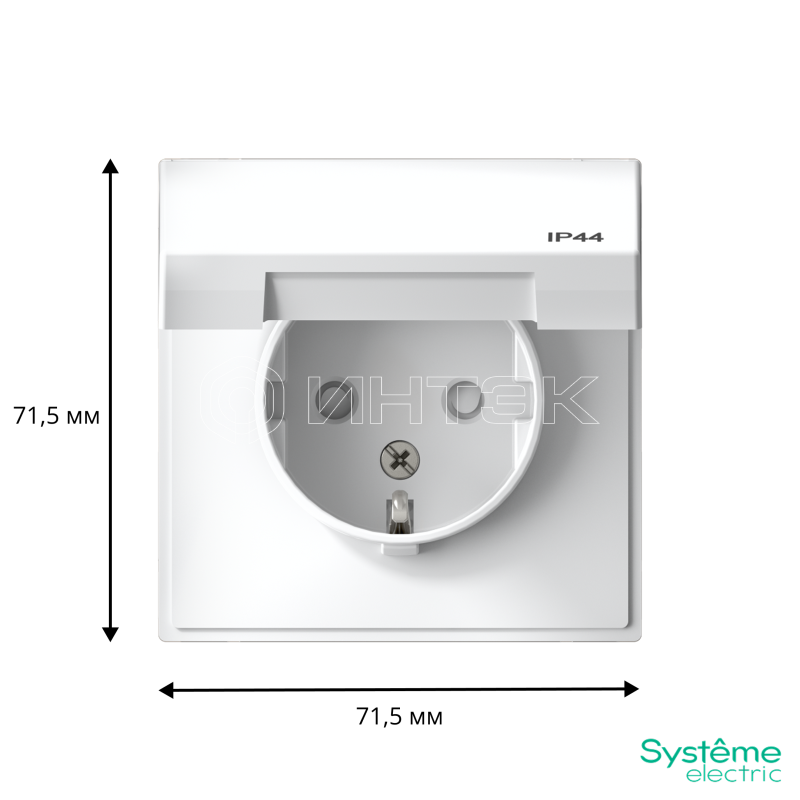 Розетка ArtGallery 16А IP44 с заземл. защ. шторки с крышкой механизм бел.  Systeme Electric GAL440146 изображение, фото